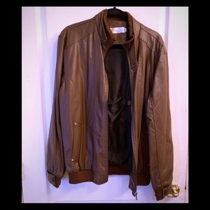🌺🆕 Brand New Men’s Brown Faux Leather Jacket